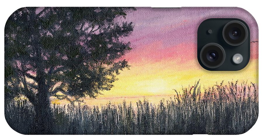 Sunrise iPhone Case featuring the painting Approach to the Sea by Kathleen McDermott