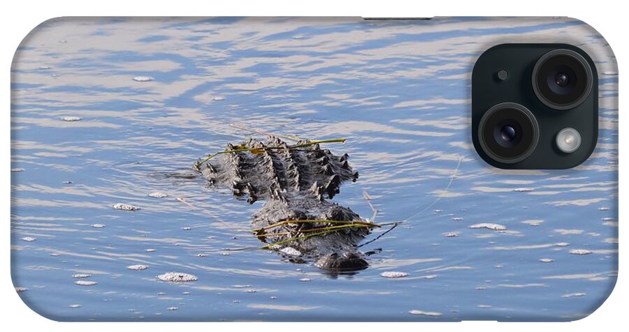 Approaching Gator iPhone Case featuring the photograph Approaching Gator by Warren Thompson