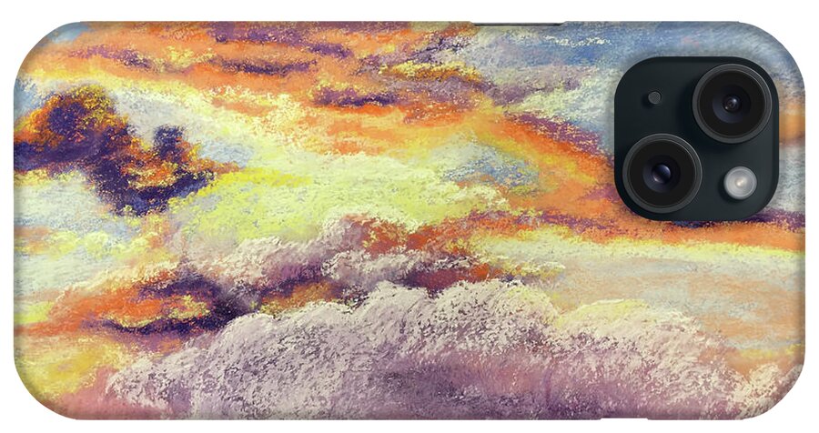 Sea iPhone Case featuring the pastel Approaching Storm by Gerry Delongchamp