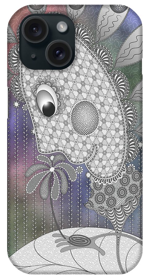 Just Another Pretty Face iPhone Case featuring the digital art April Fool by Becky Titus