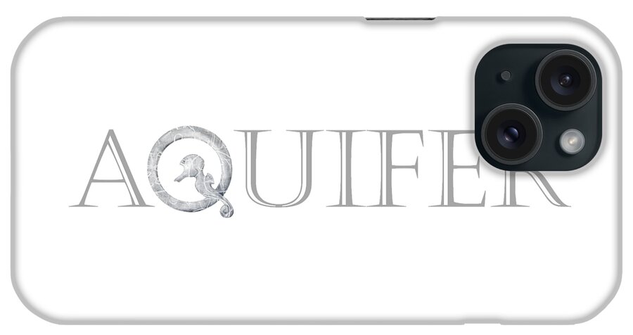Logo iPhone Case featuring the drawing Aquifer Logo White by Eduard Meinema