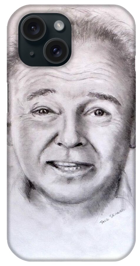 Archie Bunker iPhone Case featuring the drawing Archie by Jack Skinner