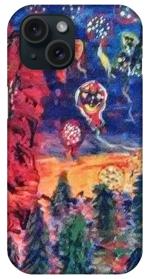 Balloons iPhone Case featuring the painting Arising Dawn by Suzanne Berthier