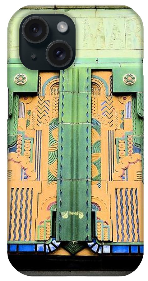 Art Deco iPhone Case featuring the photograph Art Deco Facade at Old Public Market by Janette Boyd