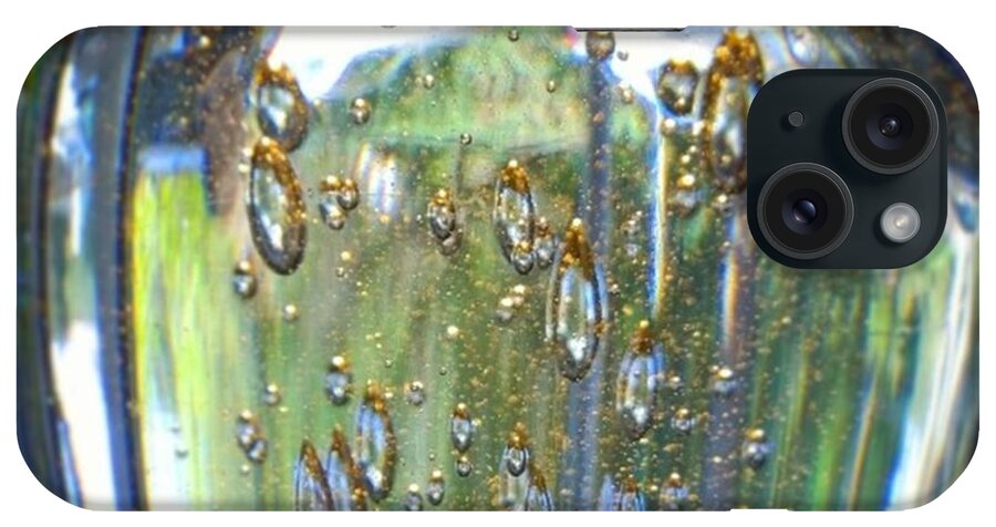 Glass iPhone Case featuring the photograph Art Glass Reflections And Bubble by Shari Warren