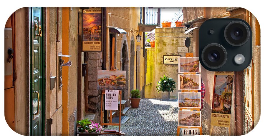 Bellagio Italy iPhone Case featuring the photograph Artist Row - Bellagio, Italy by Denise Strahm