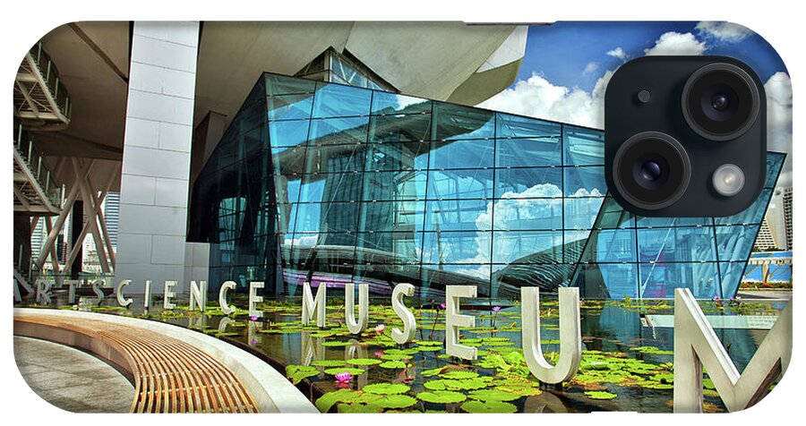 Singapore iPhone Case featuring the photograph ArtScience Museum at the Marina Bay Sands Resort in Singapore by Sam Antonio