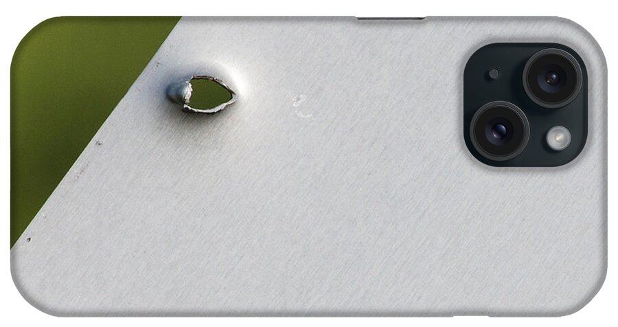 Bill Kesler Photography iPhone Case featuring the photograph Bullet Hole Eye by Bill Kesler