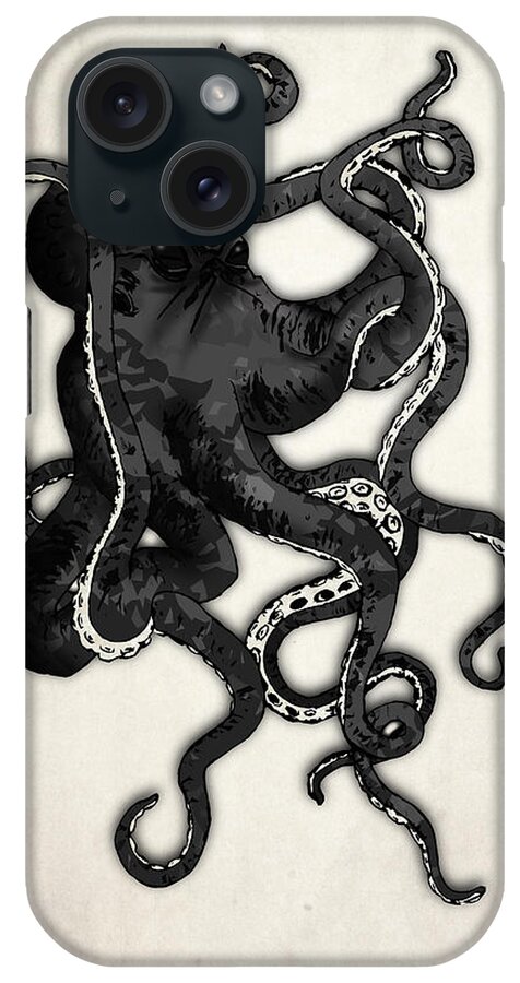 Sea iPhone Case featuring the digital art Octopus by Nicklas Gustafsson