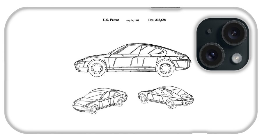 Porsche 911 Patent iPhone Case featuring the photograph Porsche Patent 1993 by Mark Rogan