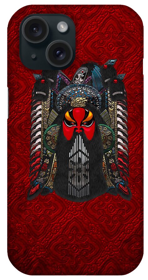 treasures Of China By Serge Averbukh iPhone Case featuring the photograph Chinese Masks - Large Masks Series - The Red Face #1 by Serge Averbukh