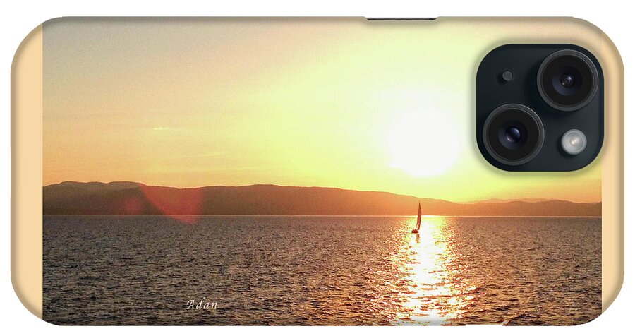 Sailboat On Water iPhone Case featuring the photograph Solitary Sailboat by Felipe Adan Lerma