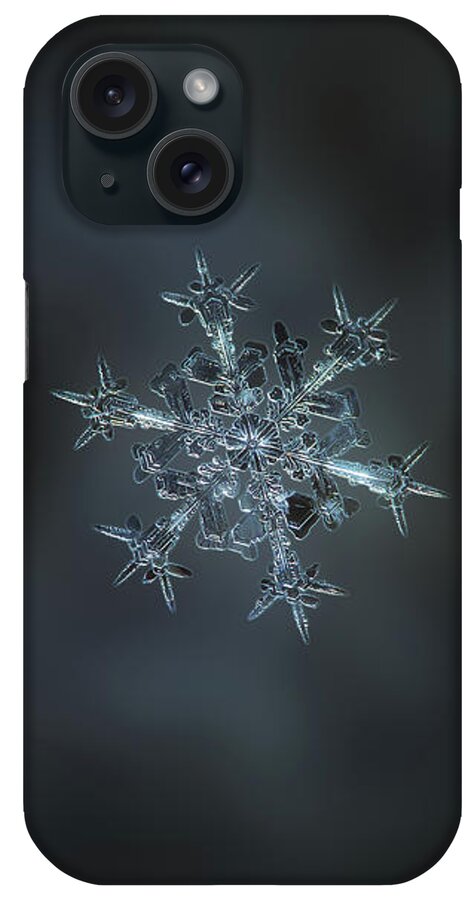 Snowflake iPhone Case featuring the photograph Snowflake photo - Starlight II by Alexey Kljatov