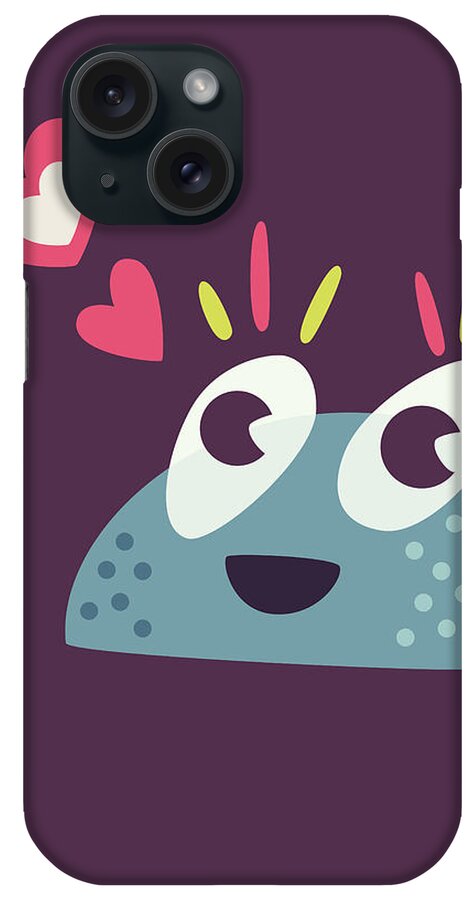 Kawaii iPhone Case featuring the digital art Kawaii Cute Cartoon Candy Character by Boriana Giormova