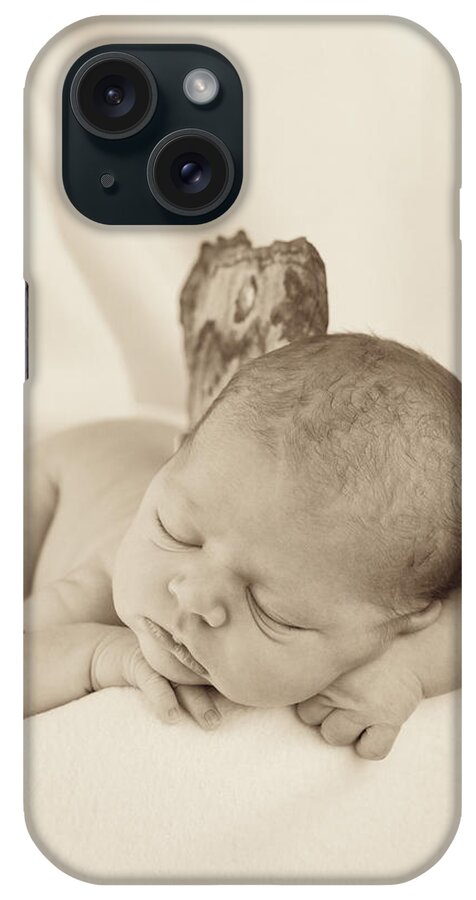 Sepia iPhone Case featuring the photograph Aimee as a Fairy by Anne Geddes