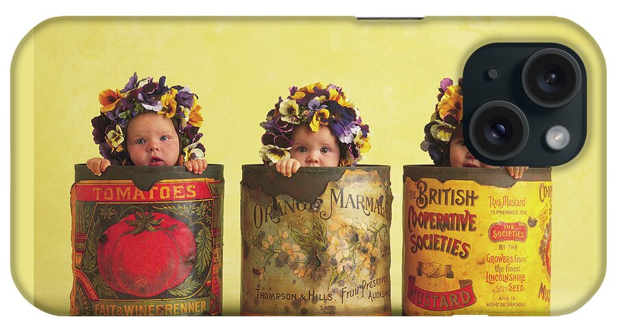 Pansy iPhone Case featuring the photograph Pansy Tins by Anne Geddes