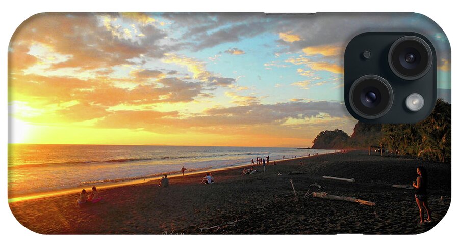 Costa Rica iPhone Case featuring the photograph Playa Hermosa Puntarenas Costa Rica - Sunset A One by Felipe Adan Lerma