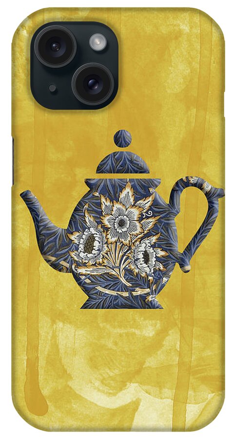 Tulips And Willow iPhone Case featuring the photograph Tulips and Willow Pattern Teapot by Anthony Murphy