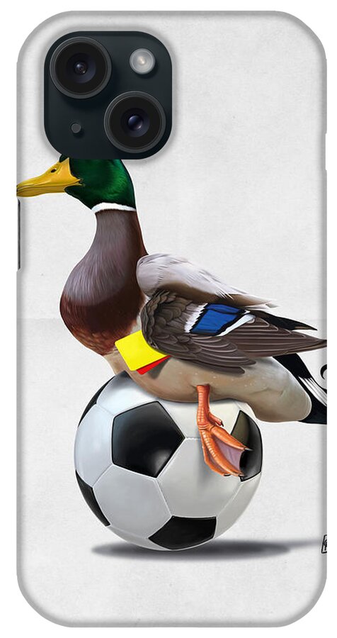 Illustration iPhone Case featuring the digital art Fowl Wordless by Rob Snow