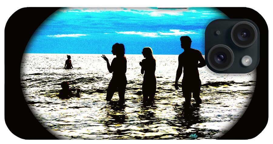 Hot iPhone Case featuring the photograph Hot night at the beach by Linda Hollis