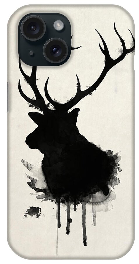 #faaAdWordsBest iPhone Case featuring the drawing Elk by Nicklas Gustafsson