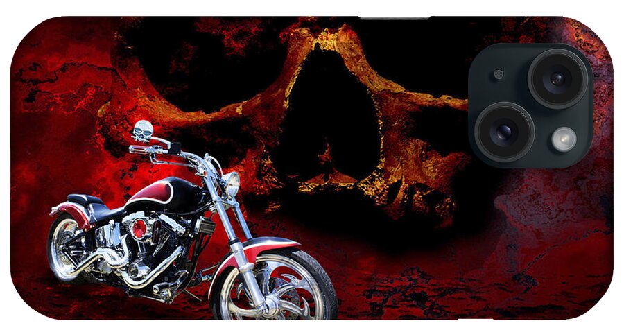 Motorcycle iPhone Case featuring the photograph Heaven and Hell by Linda Lees