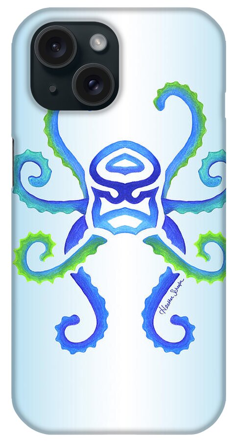 Ocean iPhone Case featuring the drawing Octopus by Heather Schaefer
