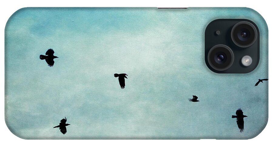 Clouds iPhone Case featuring the photograph As the ravens fly by Priska Wettstein