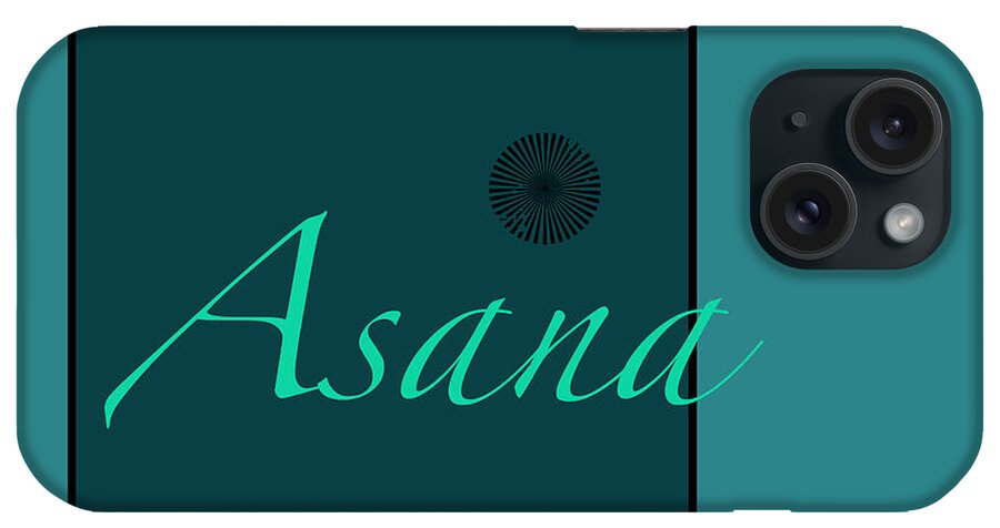 Artistic iPhone Case featuring the digital art Asana In Blue by Kandy Hurley