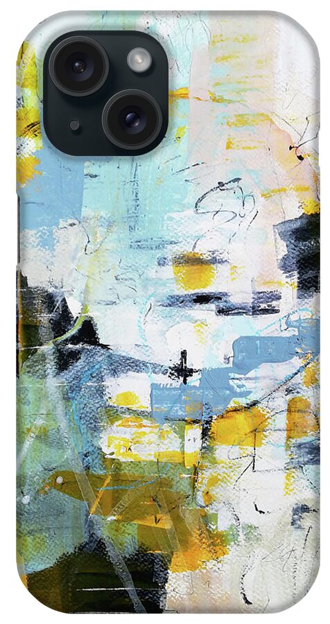 Abstract iPhone Case featuring the painting Ascent by Florentina Maria Popescu