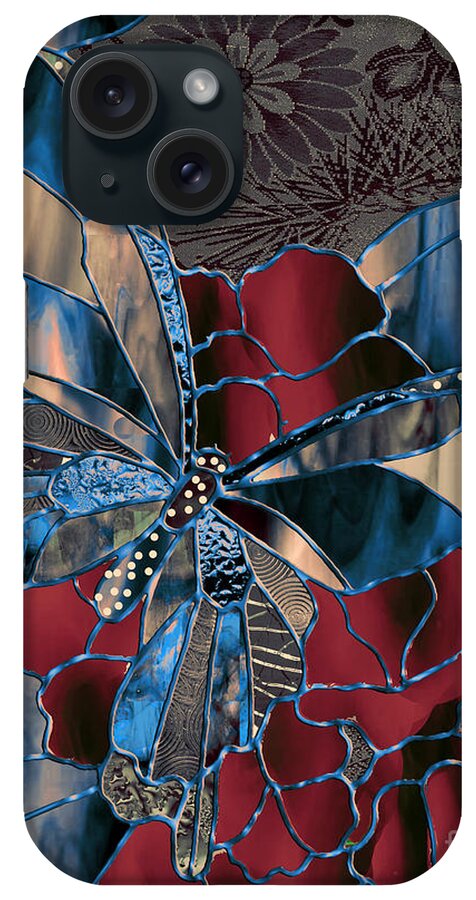 Stained Glass iPhone Case featuring the painting Asian Butterfly by Mindy Sommers