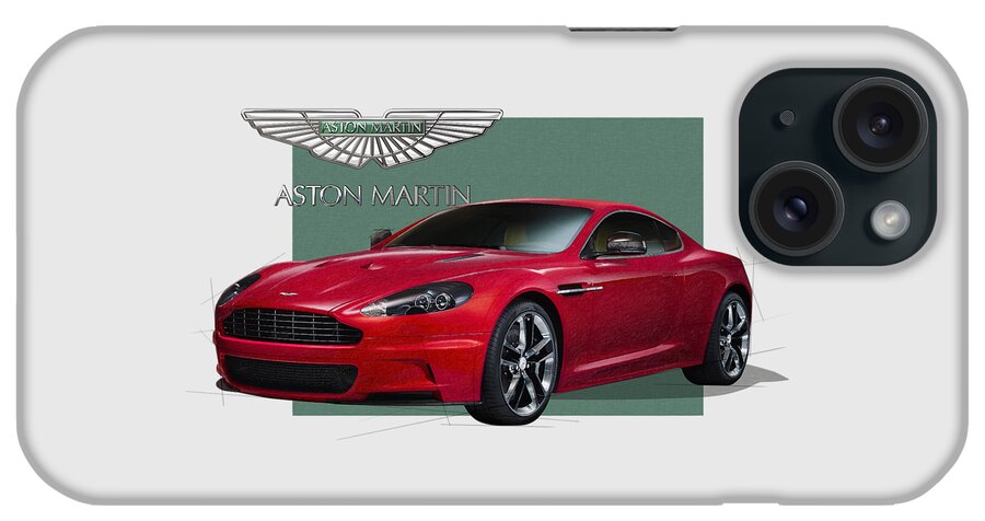 �aston Martin� By Serge Averbukh iPhone Case featuring the photograph Aston Martin D B S V 12 with 3 D Badge by Serge Averbukh