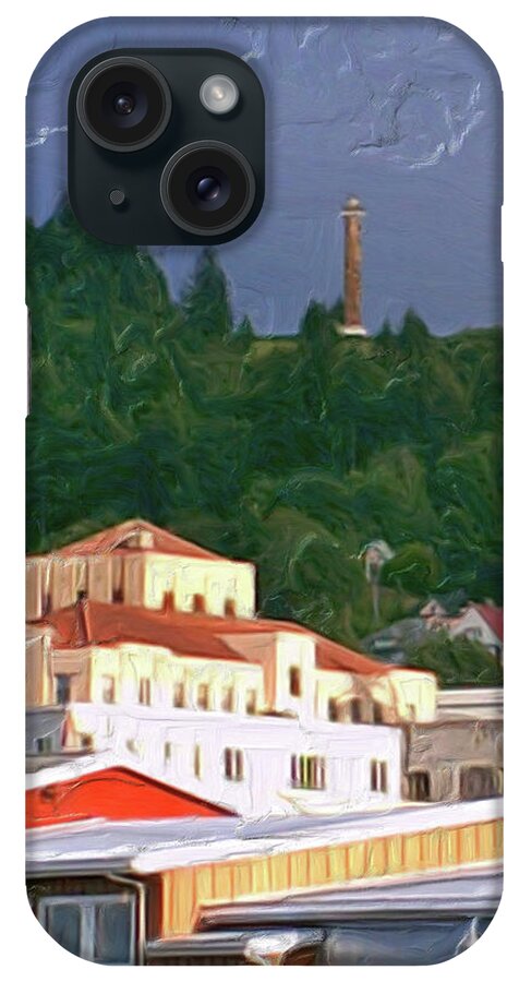 Astoria Oregon iPhone Case featuring the painting Astoria Oregon by Two Hivelys