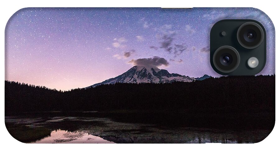 Mount Rainier iPhone Case featuring the photograph Astro Mountain by Kristopher Schoenleber