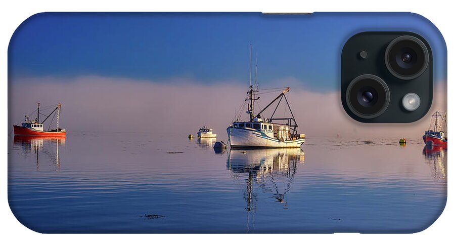 Fishing iPhone Case featuring the photograph At Anchor In The Morning Mist by Rick Berk