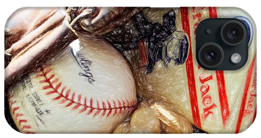 Baseball iPhone Case featuring the photograph At the Old Ball Game 2 by John Freidenberg