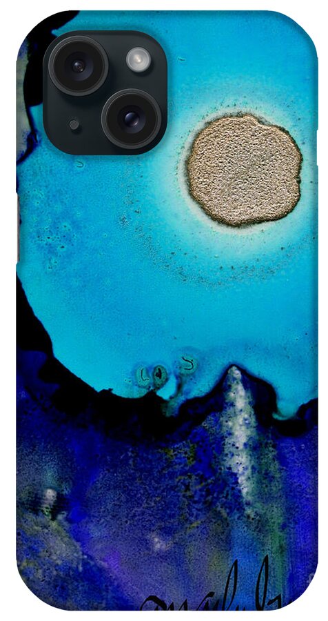 Acrylic iPhone Case featuring the mixed media At the Waterhole by Angela L Walker