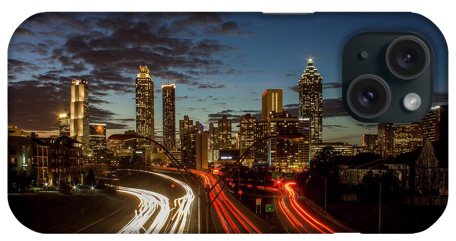 Reid Callaway Atlanta Downtown Infusion iPhone Case featuring the photograph Atlanta Downtown Infusion Atlanta Sunset CityScapes Art by Reid Callaway
