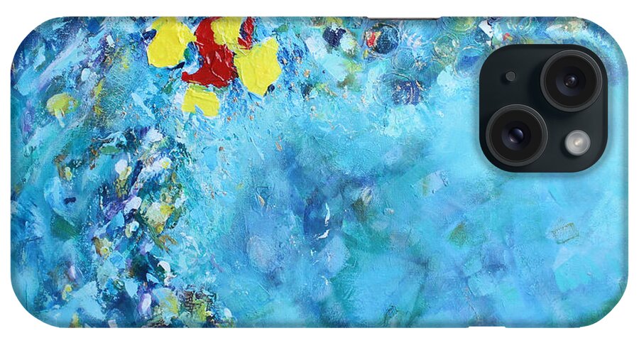 Acrylic iPhone Case featuring the painting Atlantis Rising by Christiane Kingsley