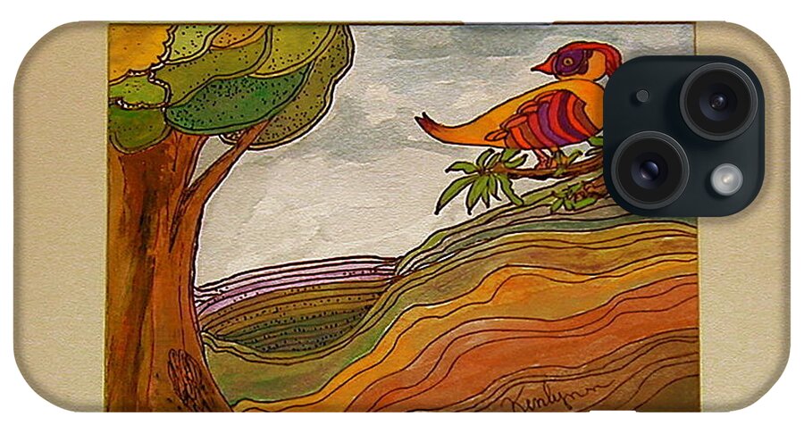 Bird iPhone Case featuring the painting Attitude Bird by Kenlynn Schroeder