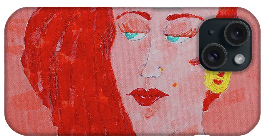 Portrait iPhone Case featuring the painting Attitudes by Art Mantia