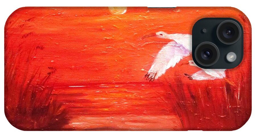 Fall iPhone Case featuring the painting Auburn Nights by Carol Allen Anfinsen