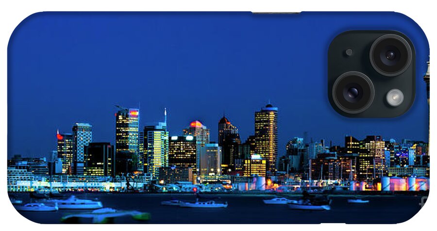 New Zealand iPhone Case featuring the photograph Auckland City Night Lights by Karen Lewis