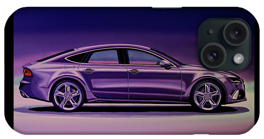 Audi Rs7 iPhone Case featuring the painting Audi RS7 2013 Painting by Paul Meijering