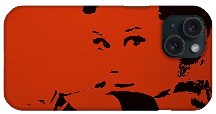 Audrey Hepburn iPhone Case featuring the photograph Audrey Ruby Red by Rob Hans
