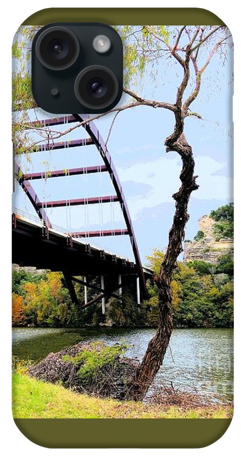 Austin iPhone Case featuring the photograph Austin Pennybacker Bridge in Autumn by Janette Boyd