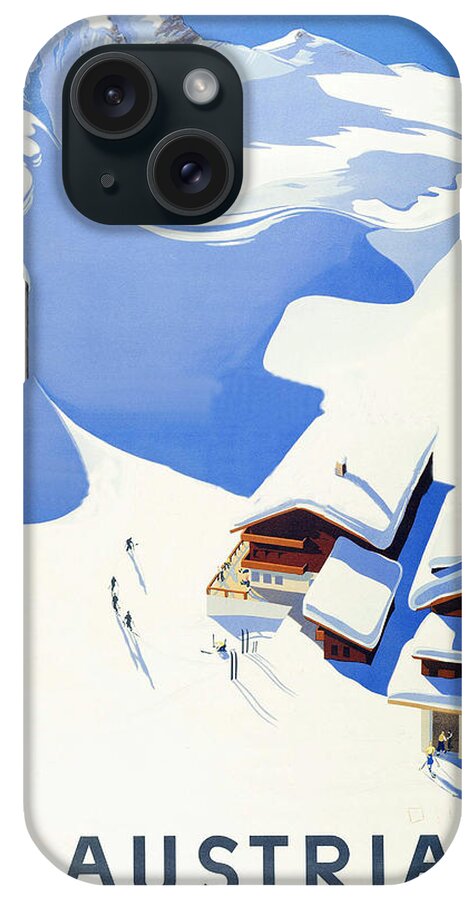 Austria iPhone Case featuring the digital art Austria, alps, winter ski sport by Long Shot