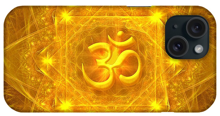 Om iPhone Case featuring the digital art Authentic OM by Alexa Szlavics