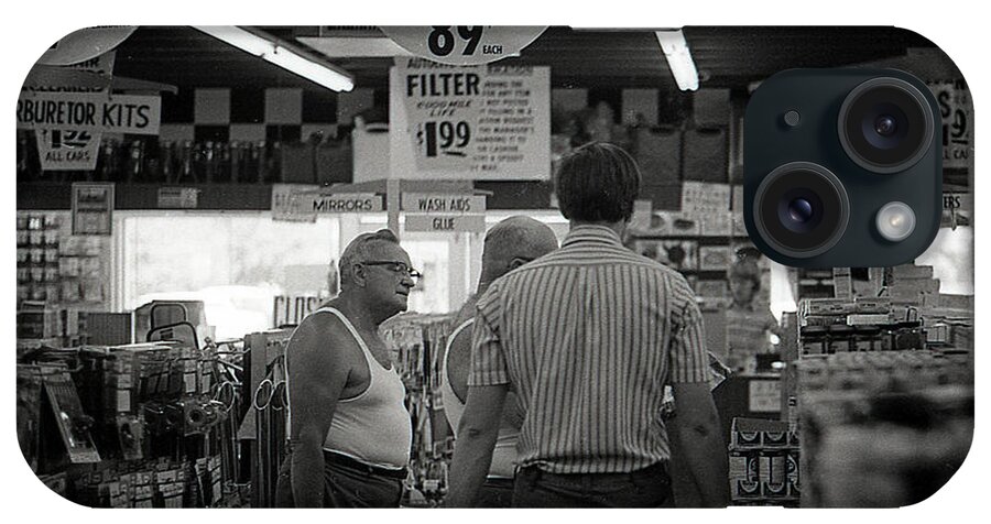 Auto Parts iPhone Case featuring the photograph Auto-Parts Store, 1972 by Jeremy Butler