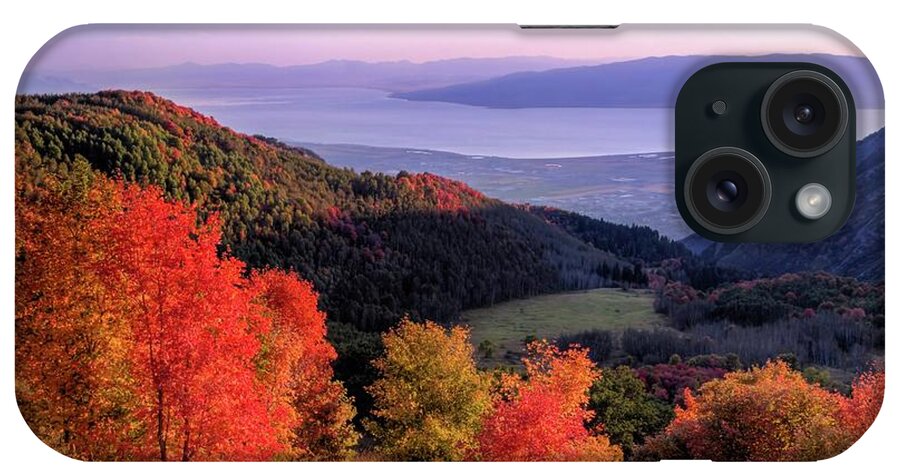 American Fork Canyon iPhone Case featuring the photograph Autumn Above Utah Lake by Roxie Crouch